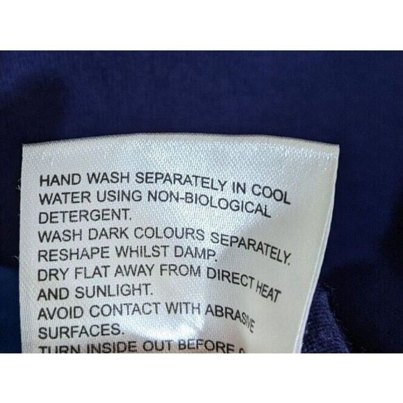 Karen Millen England Dress Color Block Wool Blend Asymmetric Knit Sweater Size 3 - Picture 8 of 9